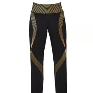 VS Essential Shine Pocket Leggings Black with Metallic Gold XL NWT